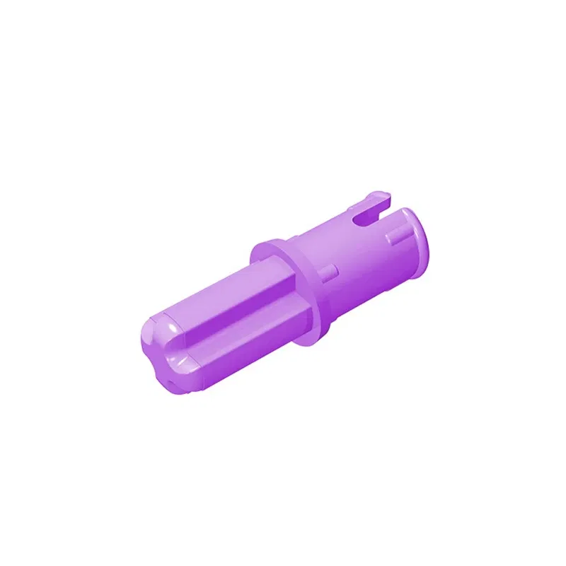 Color: Dark Orange - Gobricks 10PCS Bricks Technical Axle 1 with Pin with Friction Ridges Lengthwise Compatible With 43093 Pieces of Toys Parts
