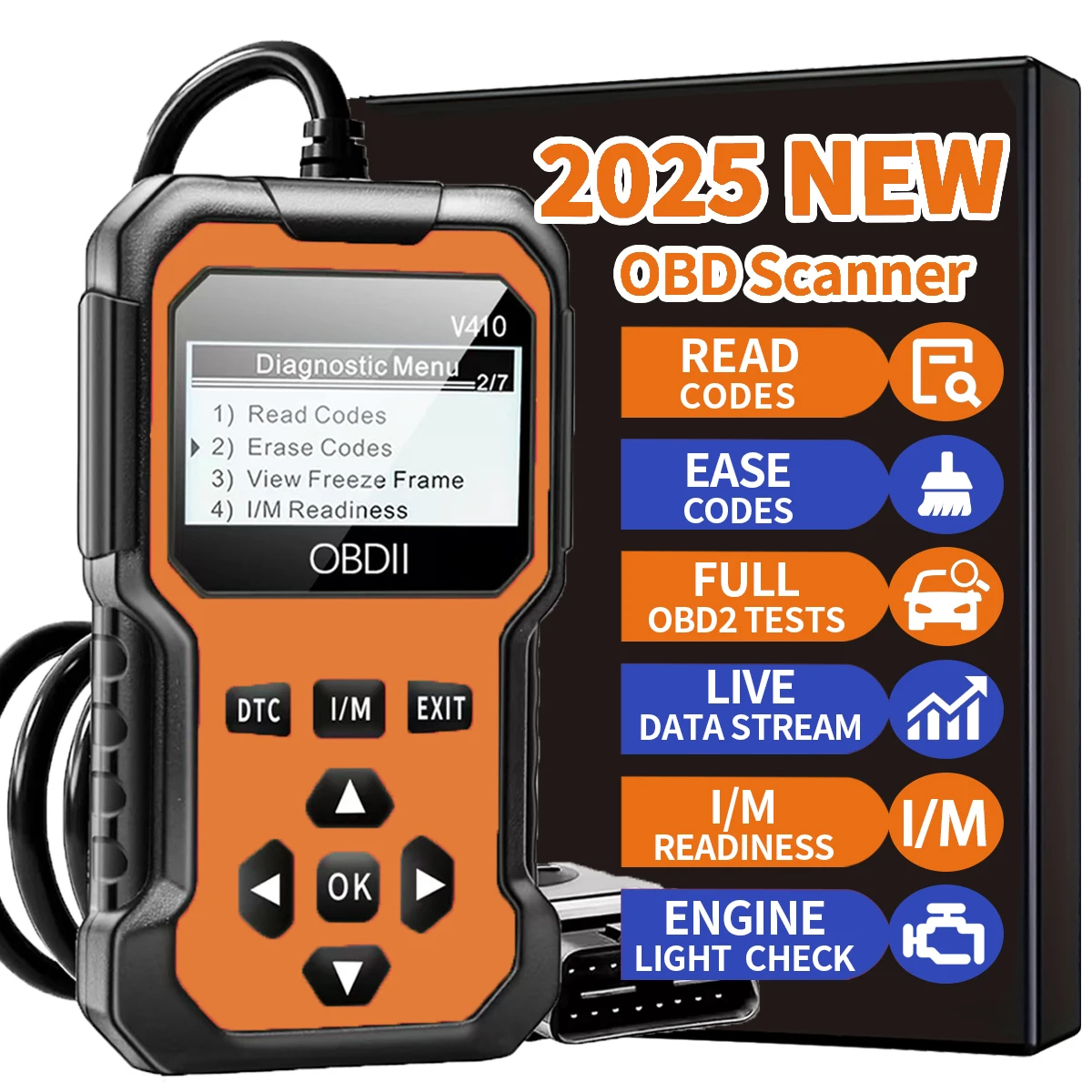 Color: Blue - Car Obd2 Scanner Diagnostic Tool Code Reader Engine Fault Code Reader Scanner Can Diagnose All Obd Ii Protocol Cars since 1996 Scan Tool