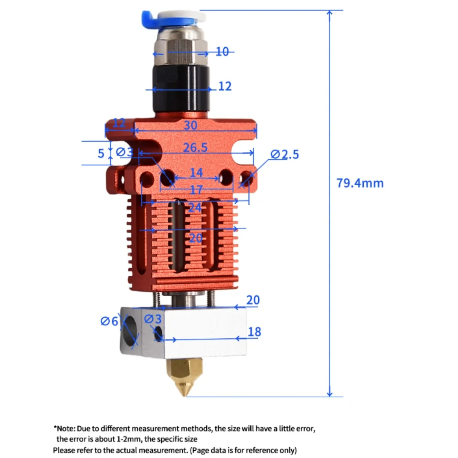 Color: Gold - CR-6 SE 3D Printer Extruder Hotend Kit All Metal Extrusion Assembled Extruder 3D Printer Parts for Creality CR-6 SE 3D Printer