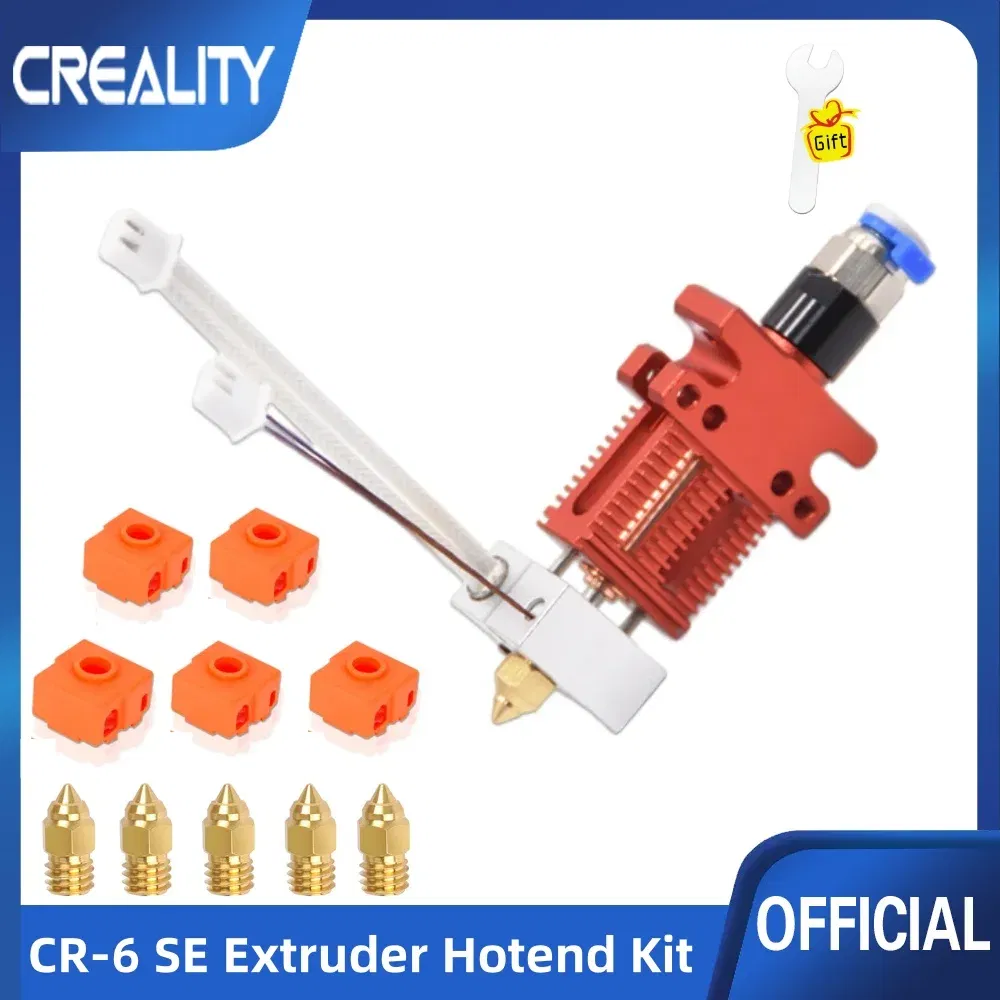 Color: Gold - CR-6 SE 3D Printer Extruder Hotend Kit All Metal Extrusion Assembled Extruder 3D Printer Parts for Creality CR-6 SE 3D Printer
