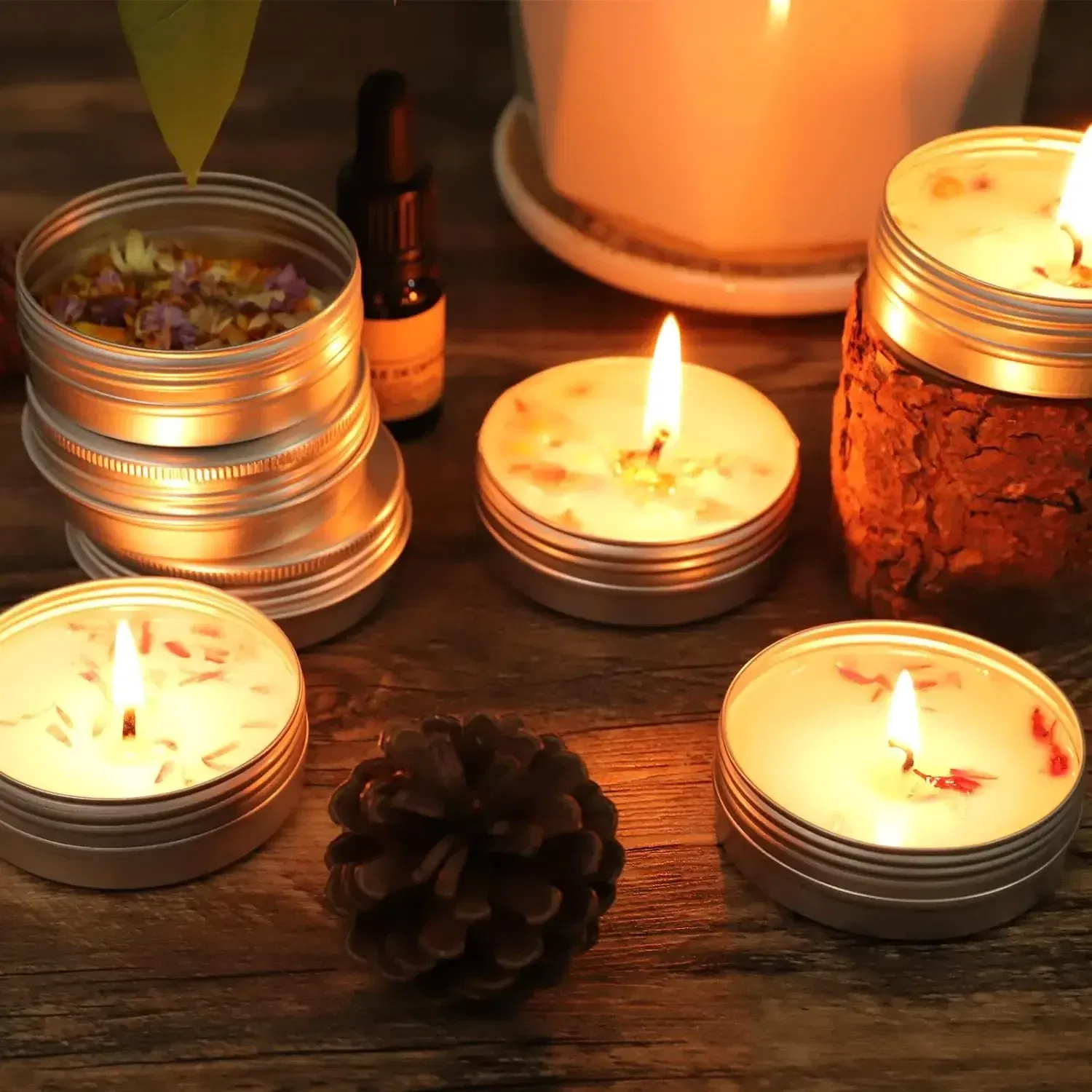 Color: Light Grey, Specifications: 5ml, Material: Plastic - 20pcs 5g - 100g Metal Round Tins Aluminum Empty Silver Cans With Screw Lid Balm Nail Art Makeup Cream Jar Storage Box