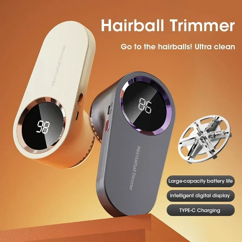 Color: WHITE - Xiaomi Youpin Lint Remover Electric Hairball Trimmer Smart LED Digital Display Fabric USB Charging Portable Professional Fast