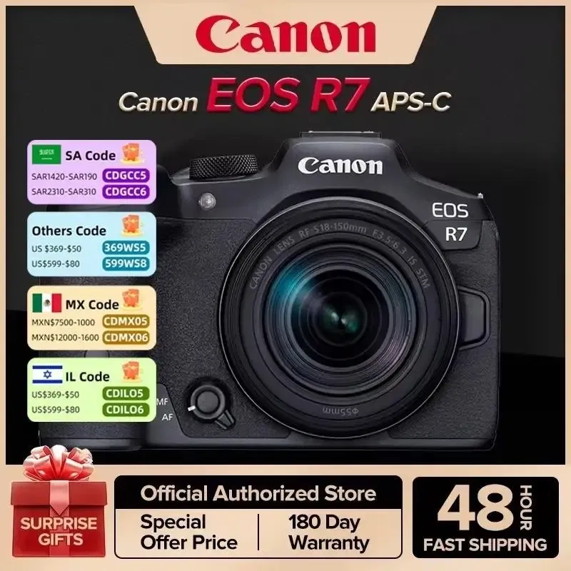 Color: army green, Ships From: CHINA - New! EOS R7 APS-C Flagship Professional Mirrorless Digital Camera High-Speed Continuous Shooting 4K Video
