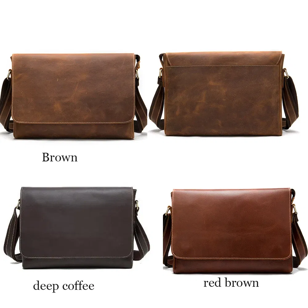 Color: Gold, Ships From: CHINA - WESTAL Crazy Horse Leather Men's Briefcases Laptop Bag Office Bags for Men Cover Messenger Bags Men's Leather Bag Computer Bags
