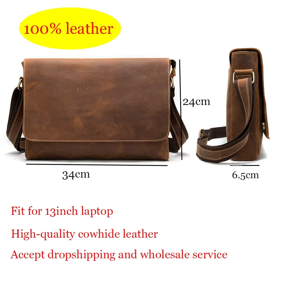 Color: Gold, Ships From: CHINA - WESTAL Crazy Horse Leather Men's Briefcases Laptop Bag Office Bags for Men Cover Messenger Bags Men's Leather Bag Computer Bags