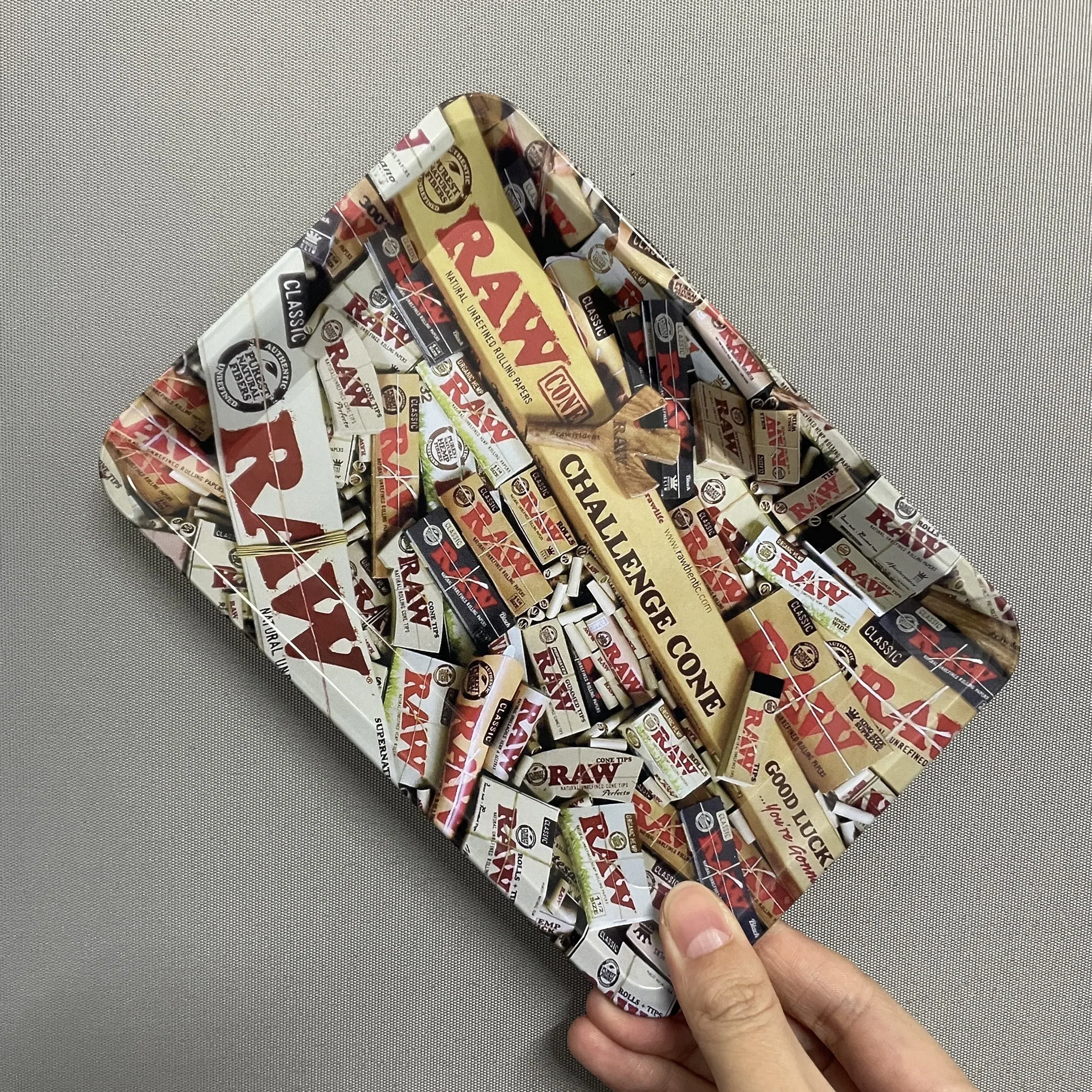 Color: Red - RAW Classic Rolling Tray Multi Designs Available