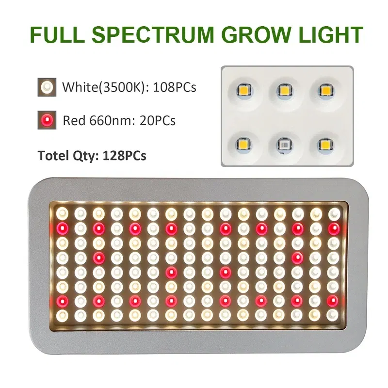 Plug Type: UK - SEAMETAL 3000W LED Grow Light Full Spectrum Indoor Plants Growing Light Tent 8h/12h/16h/20h Timer Auto On/Off Phyto Growth Lamp
