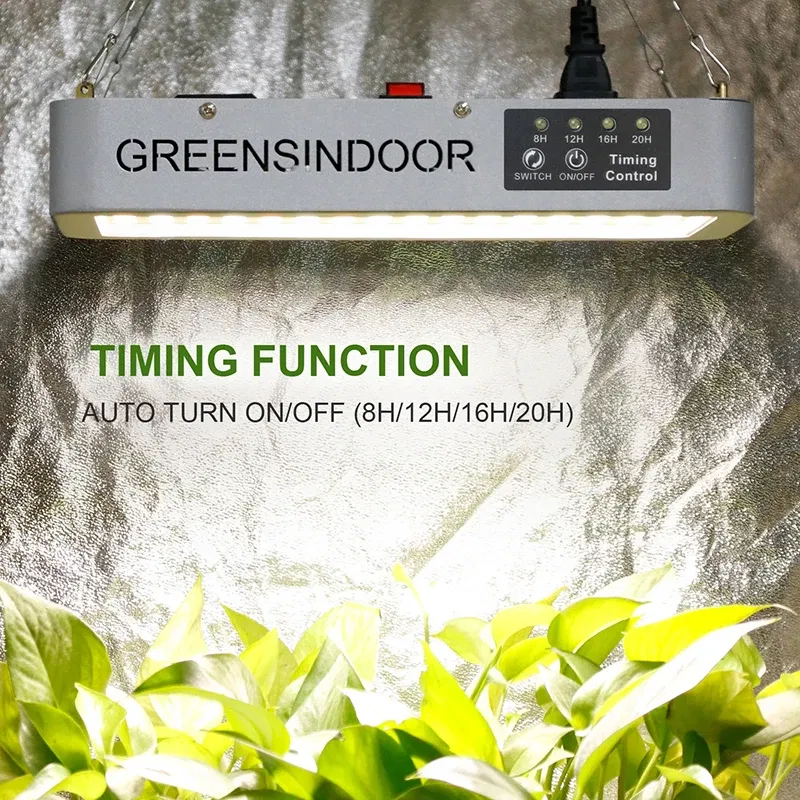 Plug Type: UK - SEAMETAL 3000W LED Grow Light Full Spectrum Indoor Plants Growing Light Tent 8h/12h/16h/20h Timer Auto On/Off Phyto Growth Lamp