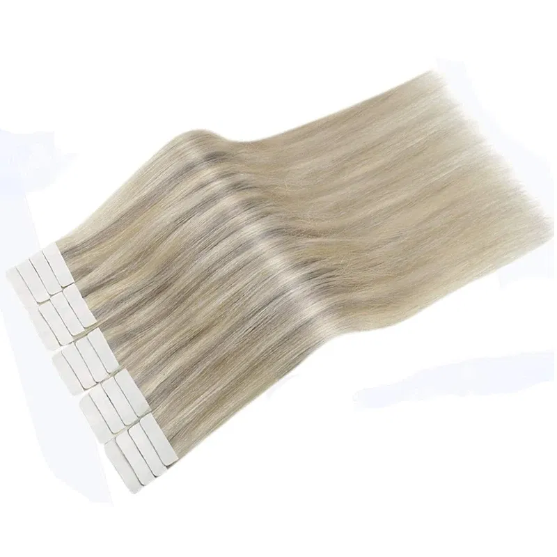 Color: Grey, Items per Package: 40 pcs, Length: 22 inches, Life Span: 12 months - [Last 12 Months] Ugeat Tape in Hair Extensions Virgin Human Hair 10A Grade Tape in Extensions  Human Hair