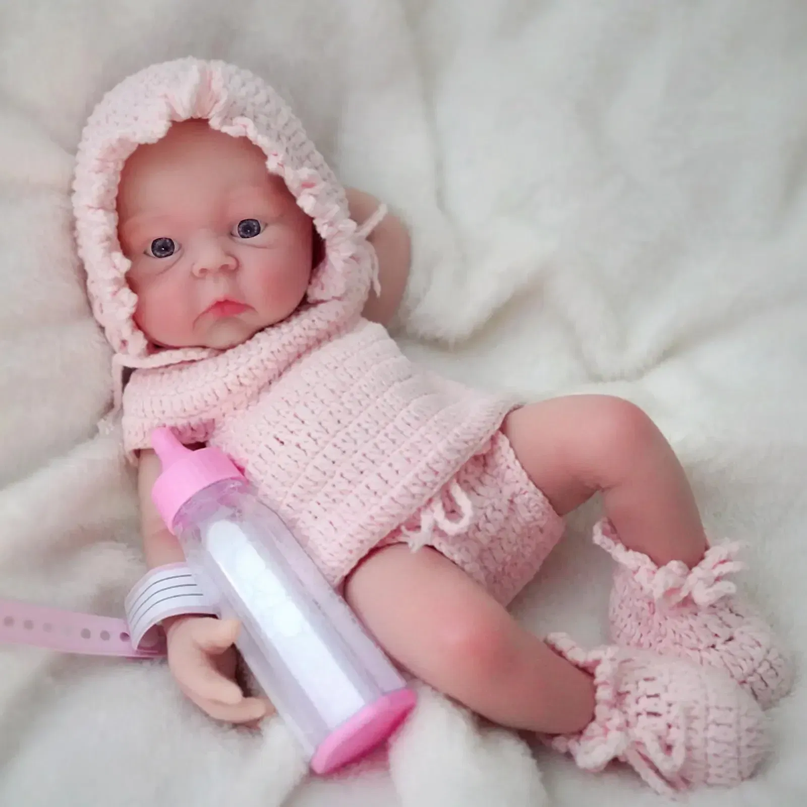 Micro Preemie Cute Full Body Soft Silicone Baby Doll Boy Lifelike Reborn Doll Surprise Children Anti-Stress Cuerpo Entero