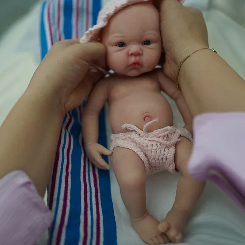 Micro Preemie Cute Full Body Soft Silicone Baby Doll Boy Lifelike Reborn Doll Surprise Children Anti-Stress Cuerpo Entero