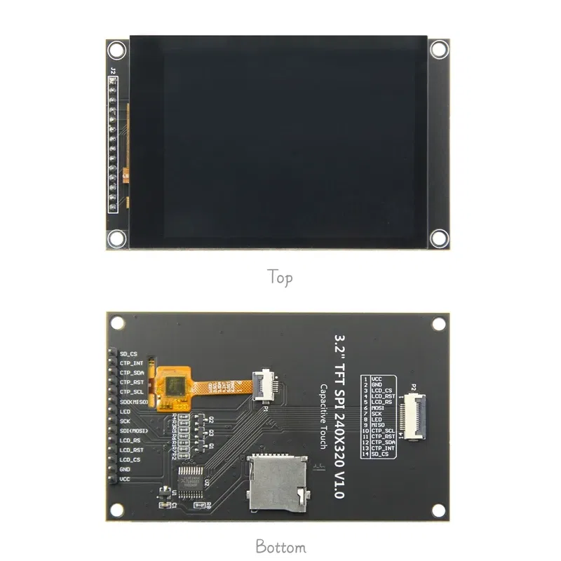 Color: Blue - 3.5 inch SPI TFT LCD Screen Colorful IPS capacitive Touch Display Module ST7796 320*480  IPS For Esp32&arduino