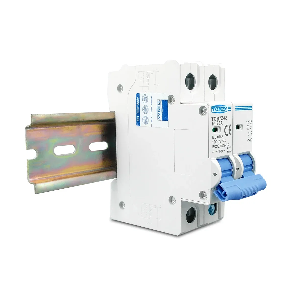 Rated Current: 10A - 2P DC 1000V Solar Mini Circuit Breaker 3A 6A 10A 16A 20A 25A 32A 40A 50A 63A DC MCB for PV System