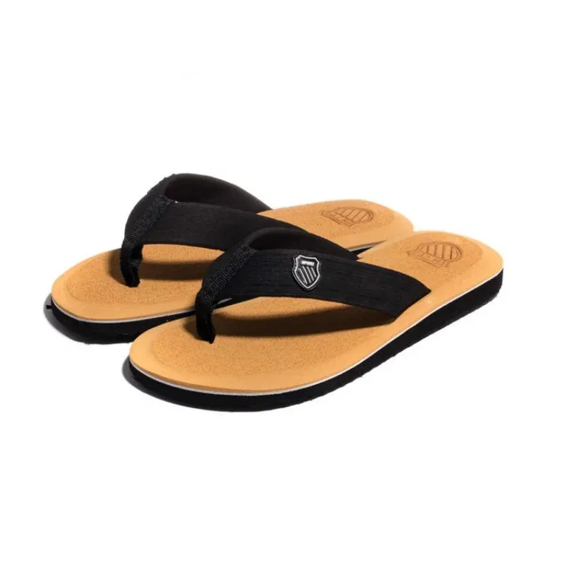 Color: black, Shoe Size: 44 - 2024 New Shoes Men Summer Men Flip Flops High Quality Beach Sandals Anti-slip Zapatos Hombre Casual Shoes Man Slippers