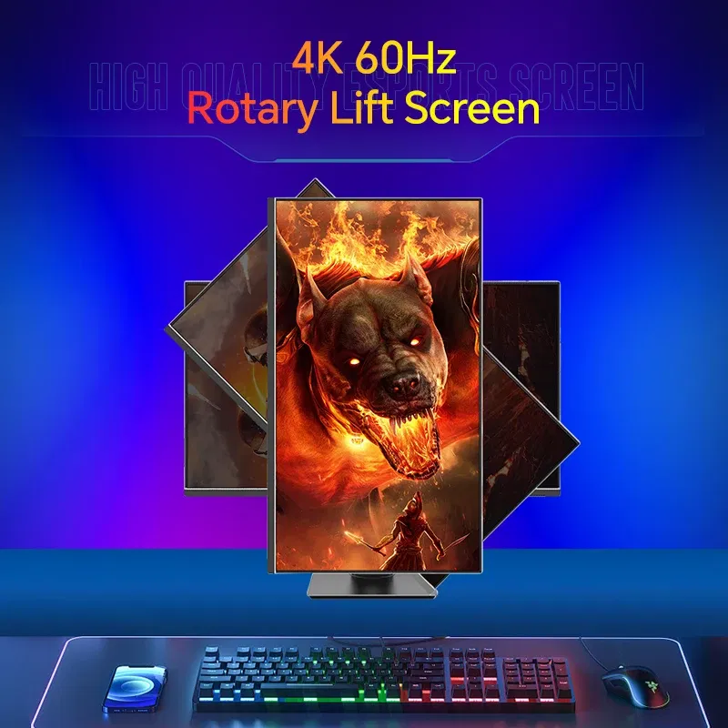 Color: black, Ships From: CHINA - Top Anmite 27" IPS 4K Monitor Ps4 LCD Computer Game High color gamut screen suitable for graphic designers