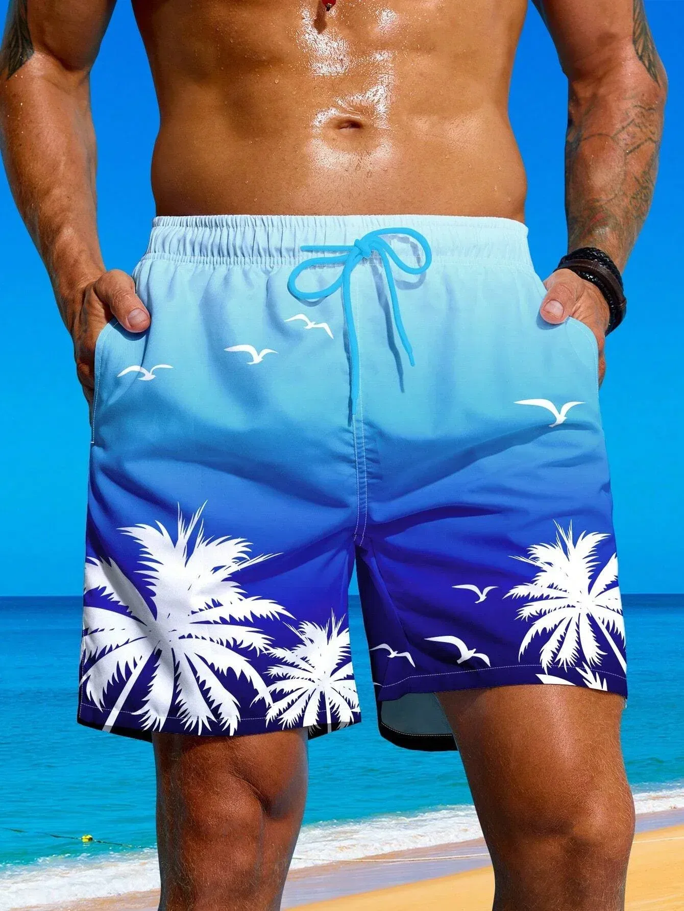 Color: Pink, Size: 5XL - Striped Beach Shorts Men Fashion Swimwear Board Shorts Trunk Gym Fitness Pants Men's Briefs Swimsuit Kids Beachwear Short Boy