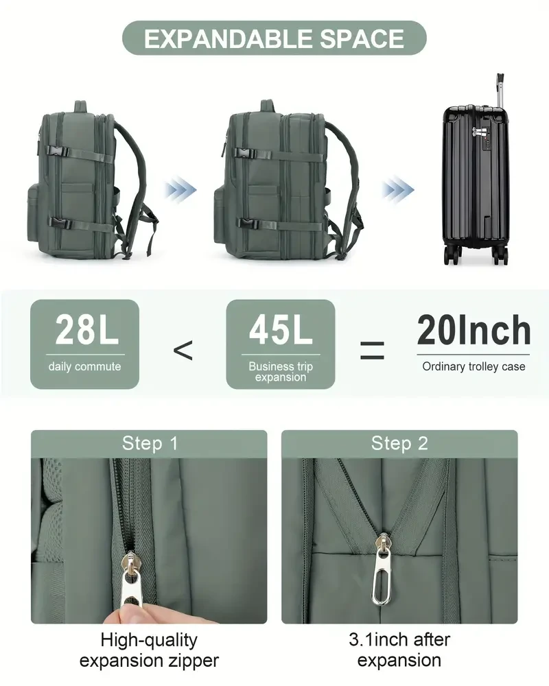 Extra Large Capacity Travel Backpack for 2024 – Business Travel Storage Backpack
