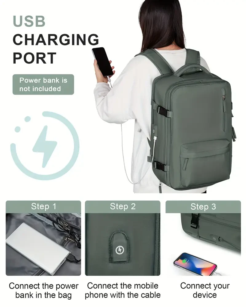 Extra Large Capacity Travel Backpack for 2024 – Business Travel Storage Backpack