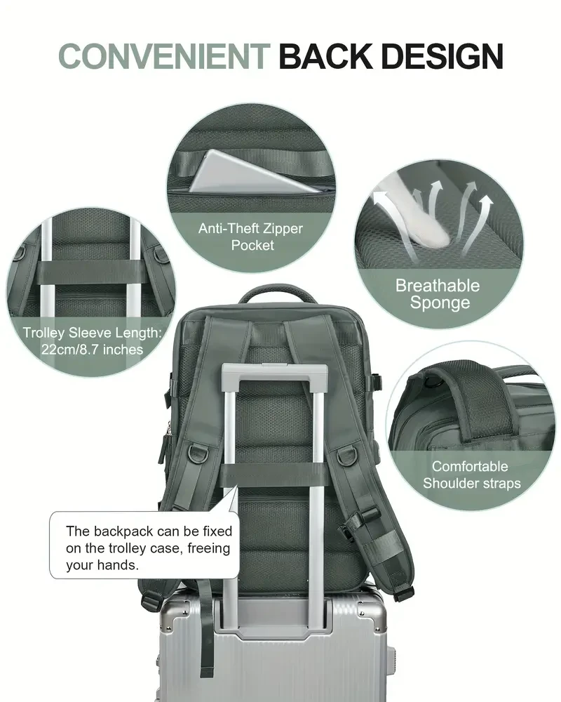 Extra Large Capacity Travel Backpack for 2024 – Business Travel Storage Backpack