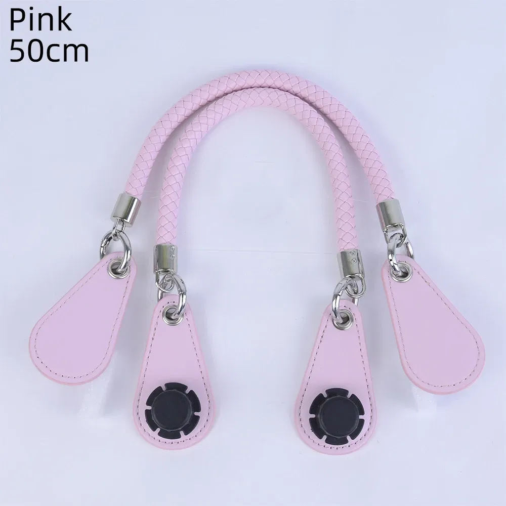 Color: Burgundy, Ships From: CHINA - 2025 Obag PU Woven braided leather Rope Handles strap belt for O Bag accessoires Tote Bag Women's Bag Accessories