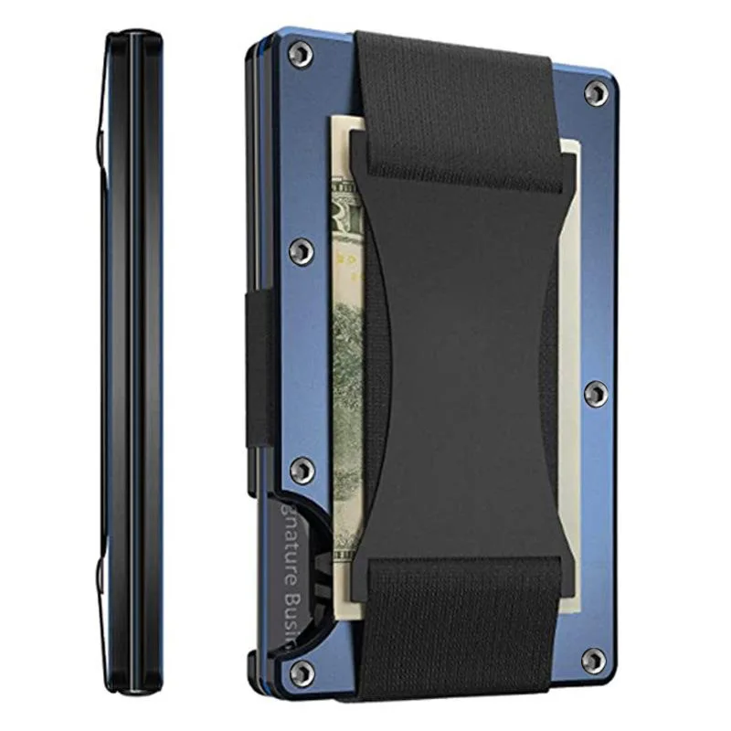 Color: Blue, Ships From: CHINA - Forged Carbon Fiber Mini Slim Wallet case organizer for Men Cartera Tarjetero Hombre Cashback Credit Card Holder Luxury gift