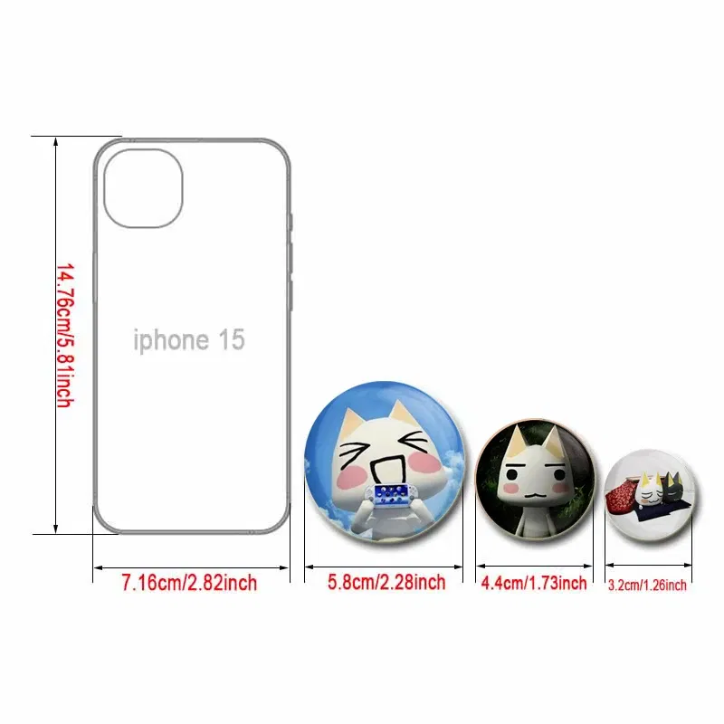 Cartoon Funny Toro Inoue Cat Pins Tinplate Badge DIY Custom Brooch for Fans Collection Gifts Decorative Clothes Hats