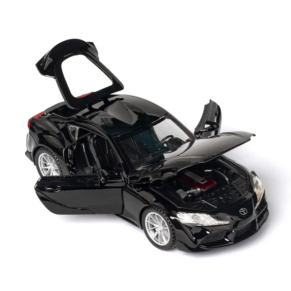 Color: Red - 1:32 Toyota GR SUPRA Diecast Alloy Car Model High Simulation Metal Toy With Sound Light Pull Back For Kid Children Collection