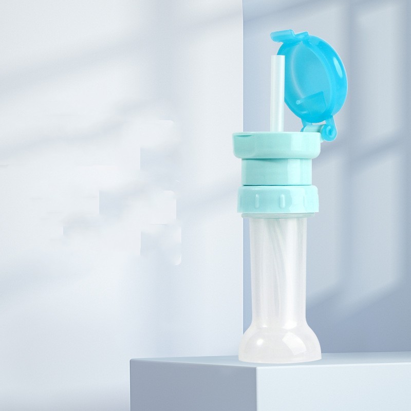 Colorful Twist-Open Built-in Straw Water Bottle