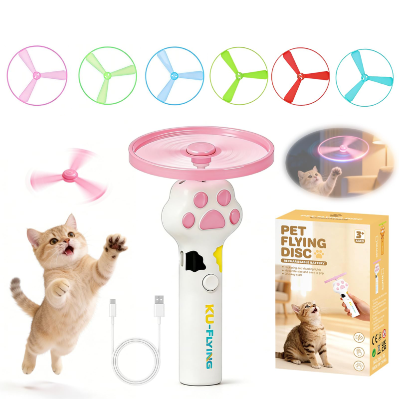 KU-Flying – Interactive LED Flying Disc for Cats