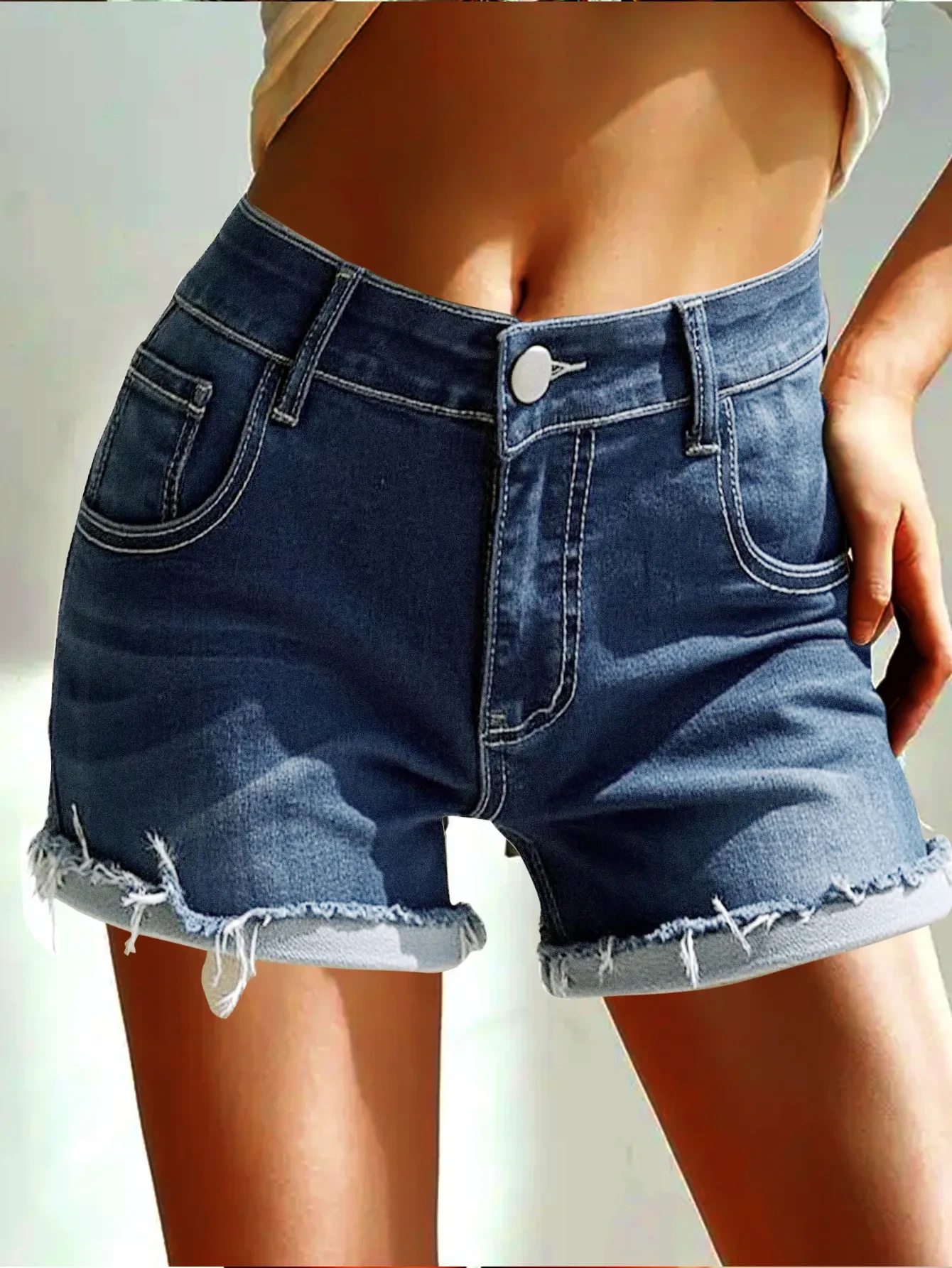 Low Rise Denim Shorts NZ