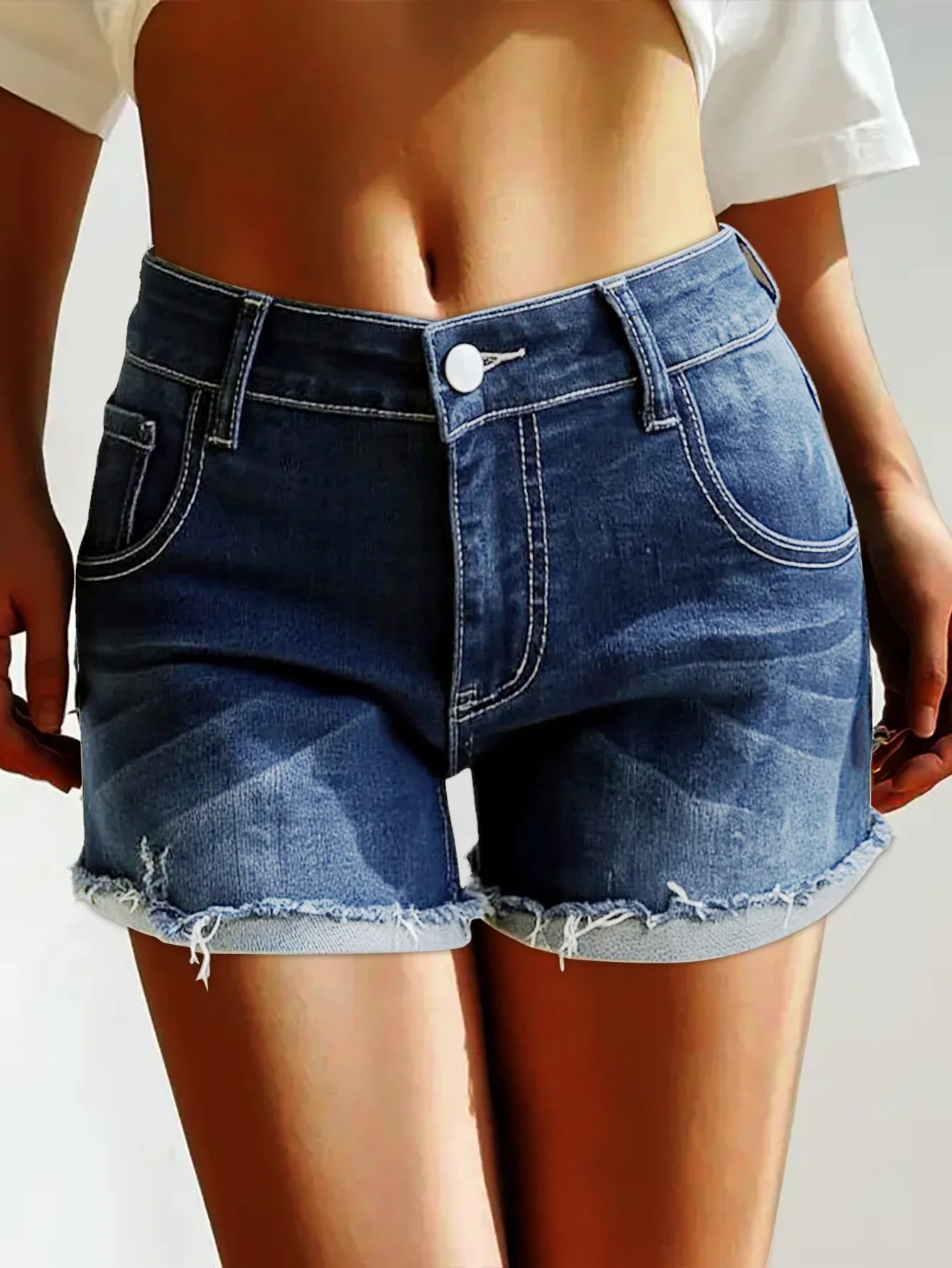 Low Rise Denim Shorts NZ