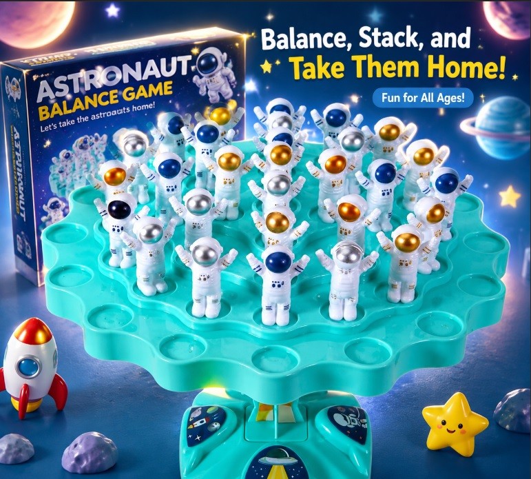 Children's Balance Astronaut Balance Tree Folding Happy Intelligence Early Education Decompression Game Table Battle