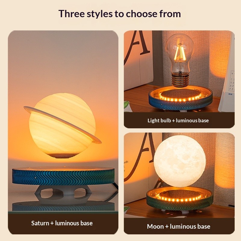 Levitating Moon Lamp,Floating and Spinning in Air Freely with 3D Printing