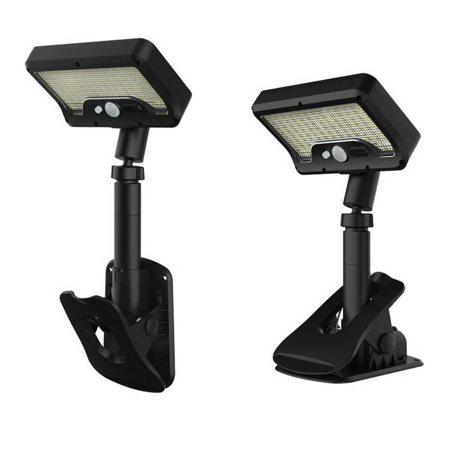 Solar-Powered Outdoor Clip-on Light with Motion Detector