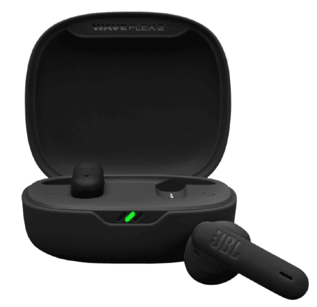 JBL Wave Flex 2 True Wireless Earbuds – Black – Compact Power, Immersive Sound