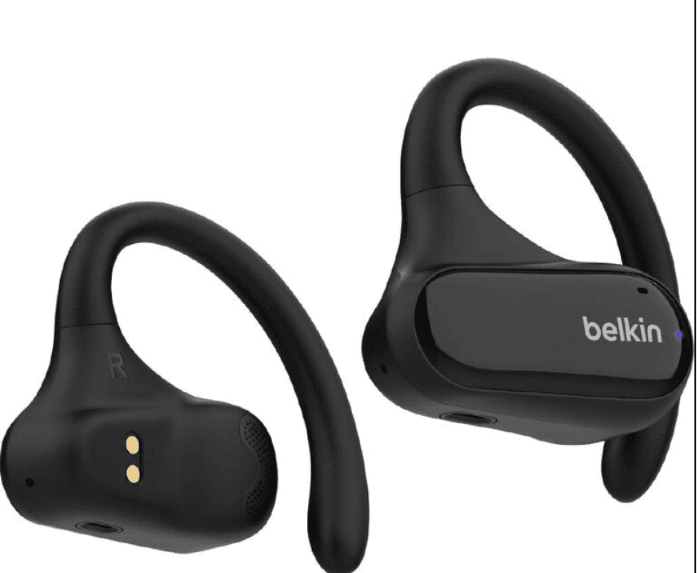 Belkin SoundForm ClearFit Open Ear True Wireless Headphones – Black – Clear Sound, Open Comfort