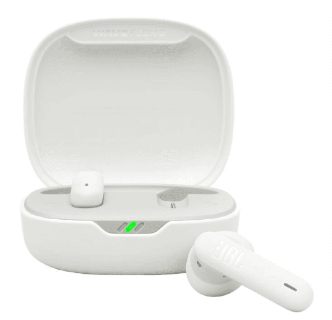JBL Wave Flex 2 True Wireless Earbuds – White – Immersive Sound, True Freedom