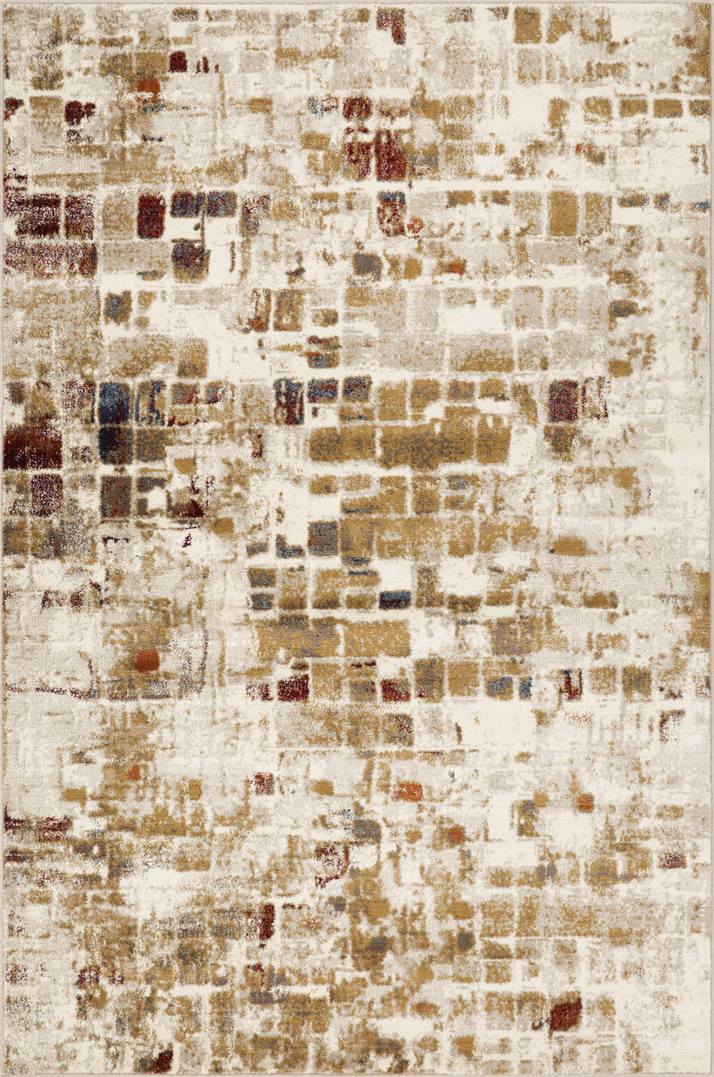 8' Natural Round Abstract Area Rug