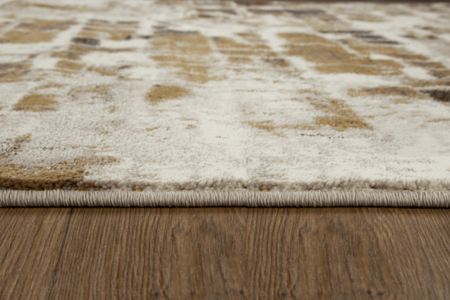8' Natural Round Abstract Area Rug