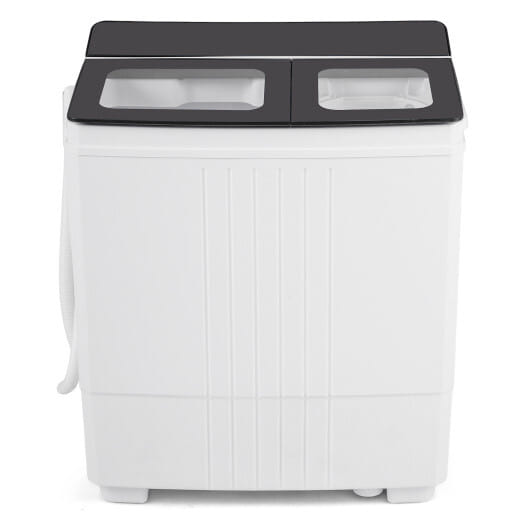 Costway Portable Washing Machine with 12 LBS Washer and 8 LBS Spinner Combo for Apartments-Gray