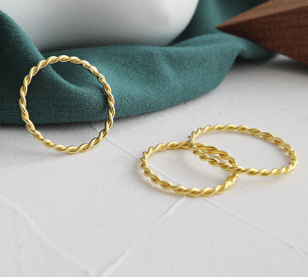 Minimalism Twisted 925 Sterling Silver Ring