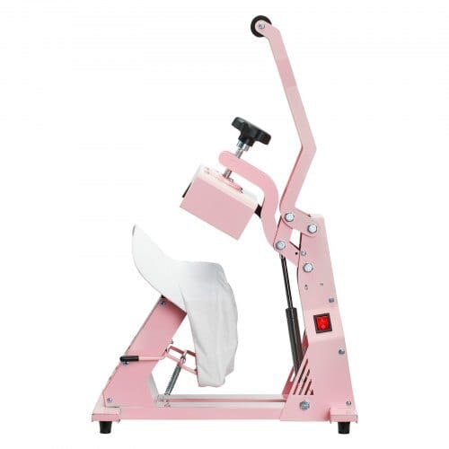 Hat Heat Press Machine, with 4pcs Interchangeable Platens, Precise Temperature and Time Control, Hat Press for HTV Iron On and Sublimation Projects, for Caps, Headbands, Cuffs, Face Masks, Pink