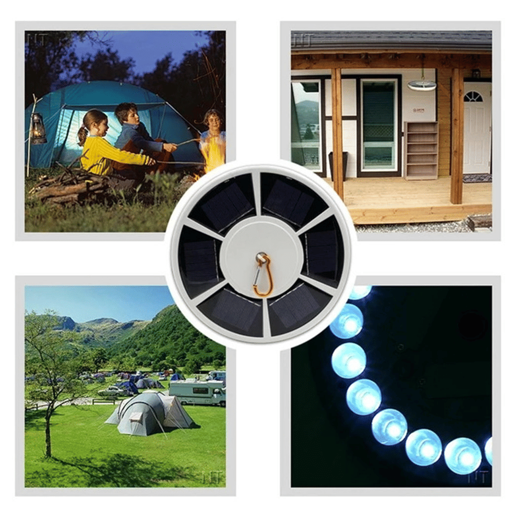 42 LED Solar Flagpole Light Garden Umbrella Light Outdoor Waterproof Landscape Street Flag Pole Lamp With Hook For Tent Camping