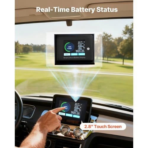48V (51.2V) 150AH Lithium Golf Cart Battery, with 20A Charger, Lifepo4 Battery Kit, Built-in 250A BMS, with Bluetooth & Touch Monitor, 2C Discharge, 4000 Cycles, for Golf Carts, Trolling Motors