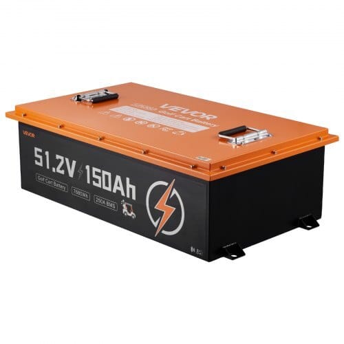 48V (51.2V) 150AH Lithium Golf Cart Battery, with 20A Charger, Lifepo4 Battery Kit, Built-in 250A BMS, with Bluetooth & Touch Monitor, 2C Discharge, 4000 Cycles, for Golf Carts, Trolling Motors