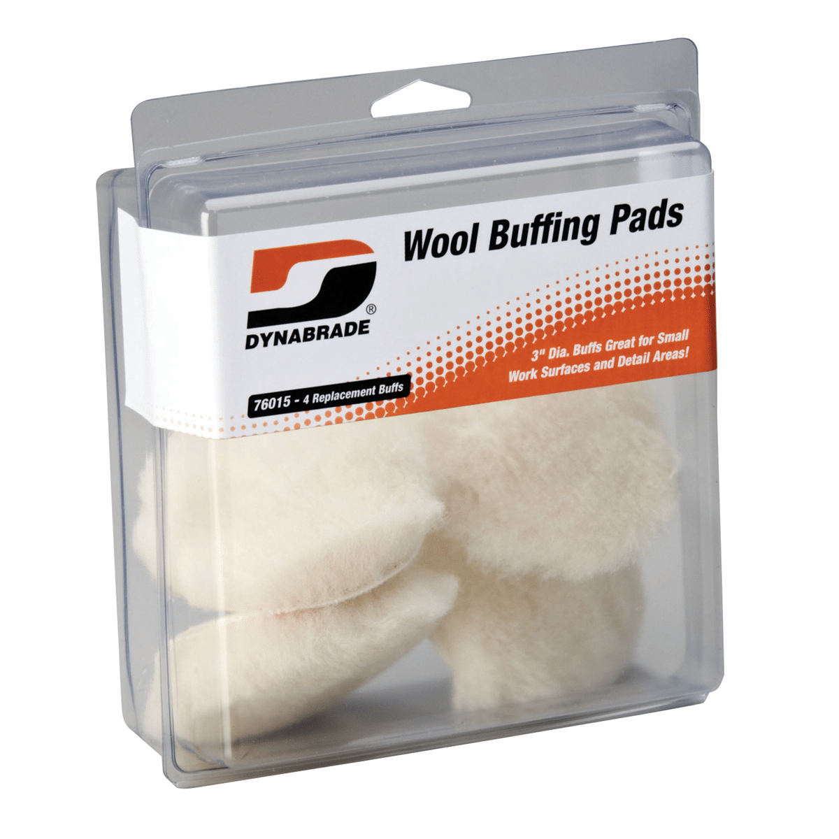 Dynabrade 3" Synthetic Wool Pads (Four in clear pkg.)