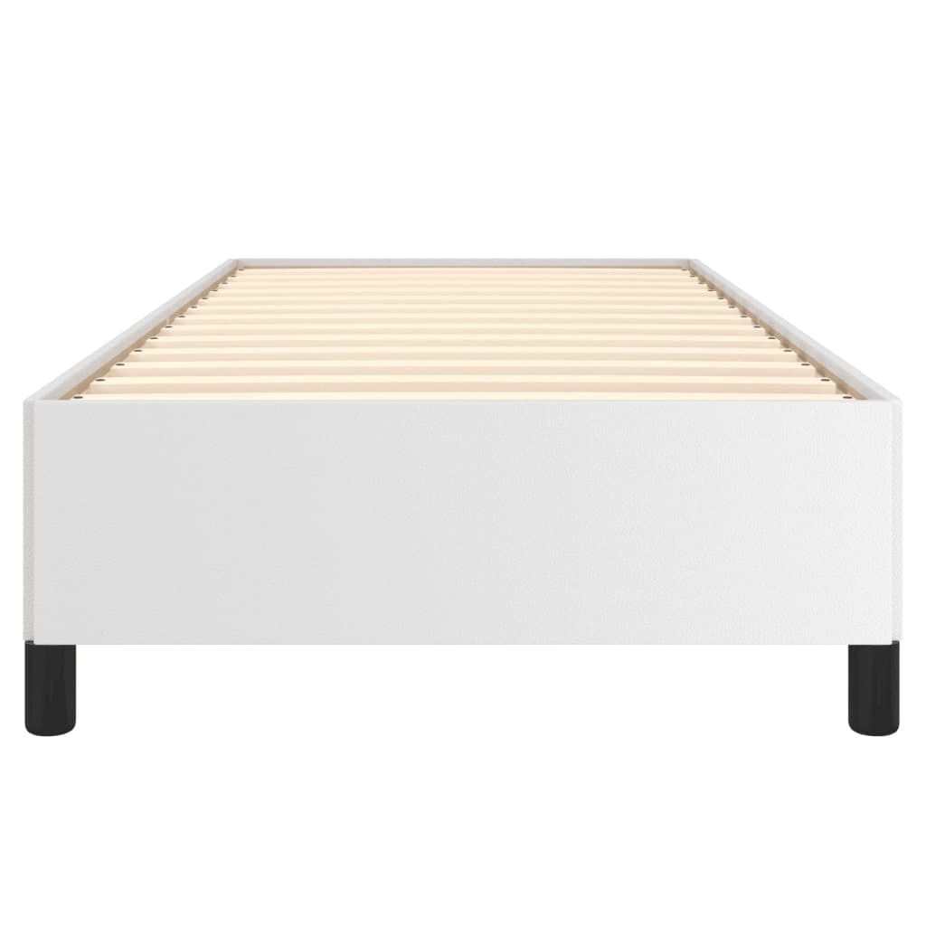 Bed Frame without Mattress White 39.4"x79.9" Twin XL Faux Leather