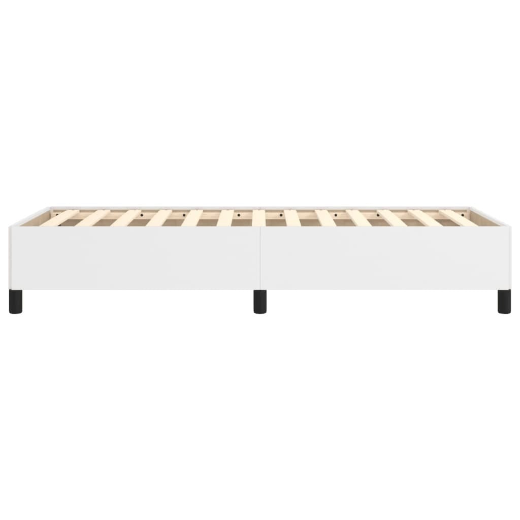 Bed Frame without Mattress White 39.4"x79.9" Twin XL Faux Leather
