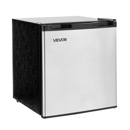 Mini Fridge, 1.6 Cu.Ft, Single Door Compact Refrigerator, Adjustable Temperature, Metal Shelf, Energy Efficient Small Refrigerator, Reversible Door, Low Noise, for Bedroom, Office, Stainless