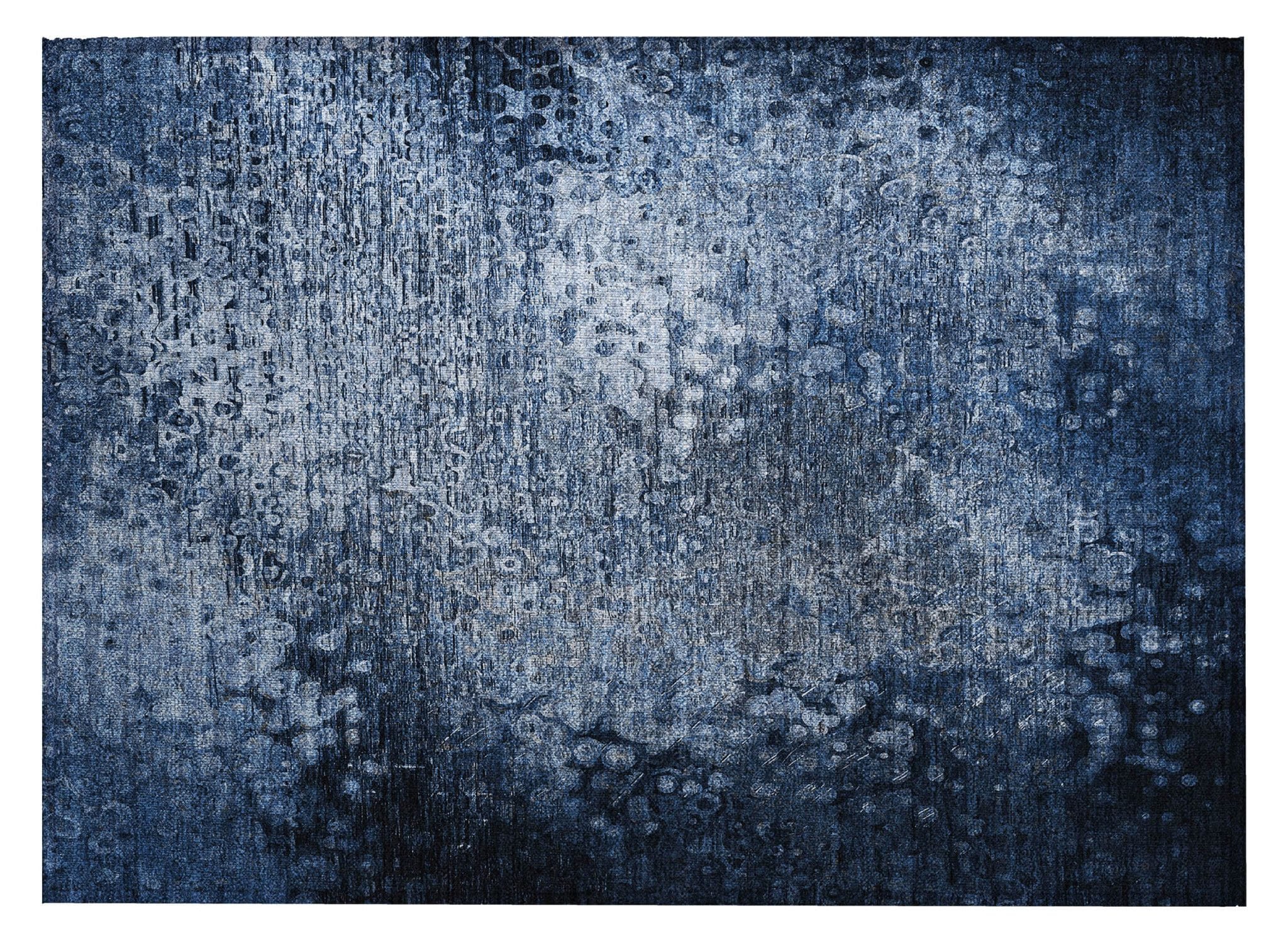 2' X 3' Blue Washable Non Skid Indoor Outdoor Area Rug